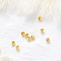 20pcs/lot Perlas De Flor Cortada Rayadas Plateadas Con 18K Gold Plated Para DIY Joyería Pendientes Collar Espaciadores Sueltos Mayorista - details 10