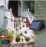 Luces De Cadena Solar LED Para Exterior Impermeables Con Llama Saltarina Y 8 Balones Para Patio Jardín Jardín Solar Lámpara Colgante - details 3