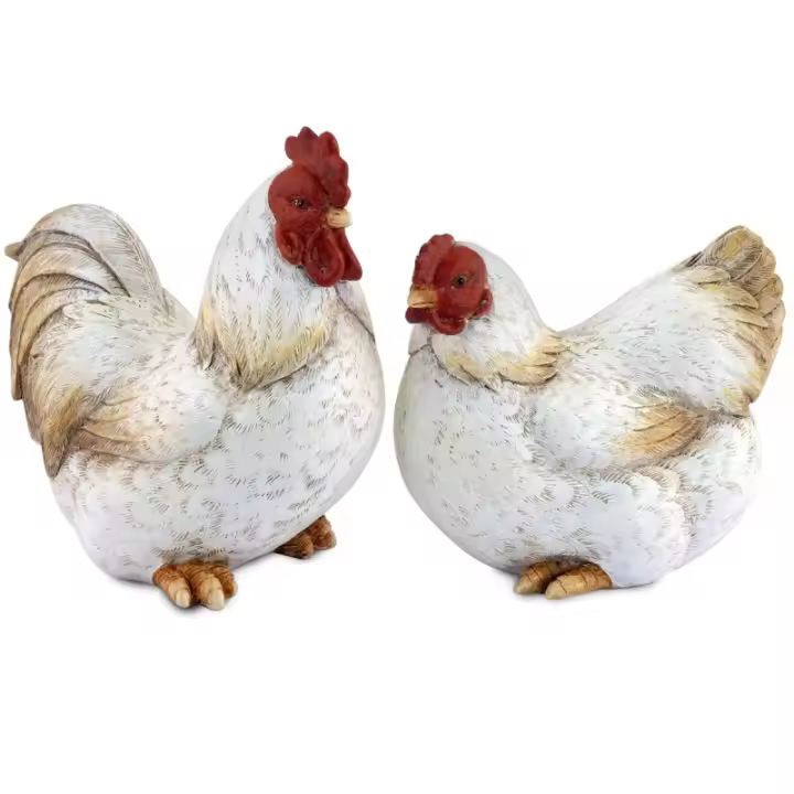 SIGNES GRIMALT Signes Grimalt Decor And Go Figuras Animales Colección Rústica SIGRIS Gallo Y Gallina Resina 2 Unidades 70717 - 1