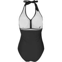 Traje de Baño de Una Pieza Mujer Control de Barriga Fruncido Bañador Halter Cuello en V Push Up Traje de baño Acolchado Monokinis - details 2