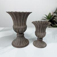 Macetas De Hierro Fundido Retro Para Decoración De Bodas Y Hogar Ornamentos De Vaso Para Arreglos De Flores Secas Sin Marca Ni Origen Especiales - details 3
