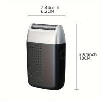 Afeitadora Eléctrica Para Hombres Recargable Por USB Con Trimmer De Barba Afeitadora Portátil De Acero Inoxidable Para Rostro Regalo De Navidad Perfecto - details 5