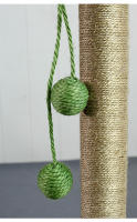 Poste De Rasguñar Para Gatos 24" Con Ropea De Sisal Premium Dos Bolas Colgantes Interactivas Y Bola De Resorte Juguetes Para Gatos - details 6