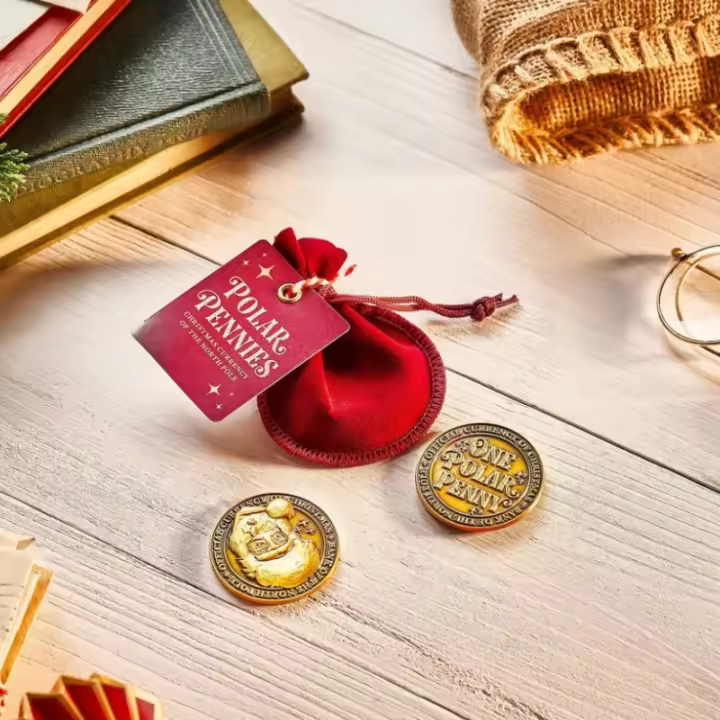 Moneda Pequeña De Zinc Aleación Adorno Navideño De Clausura Polar Arpia De Moneda No Moneda De Cambio Decoración De Navidad - 1