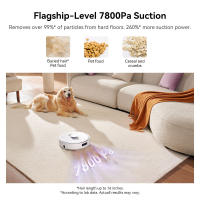 Aspiradora y trapeador robot Narwal Freo X Plus con vaciado de polvo incorporado, potente succión de 7800Pa, cepillo flotante sin enredos, control por Alexa/Google Assistant/APP, ideal para pelo de mascotas y suelos duros de madera - details 4