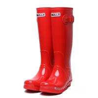 Botas de lluvia para mujer, calzado para jardín impermeable, botas de barro antideslizantes hasta la rodilla, botas altas de goma para mujer, botas de trabajo ligeras para exteriores - details 1