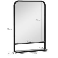 HOMCOM Espejo de Cuerpo Entero Moderno 163x53,5 cm Espejo de Pared Grande de Madera Colgar Vertical u Horizontal Decorativo para Salón Dormitorio Cocina Natural - details 3