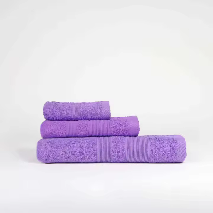 Juego de 3 Toallas Economic Malva LlarTextil - A Eligir el Tamaño de la Toalla Grande - 1