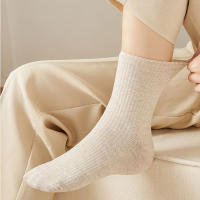 3 Pares De Calcetines Blancos Para Mujer Estilo Harajuku Coreano Y2k Lolita Calcetines Solids Con Rayas Medio Tubo Algodón Poliéster - details 2