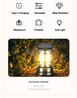 Lámpara De Camping Recargable USB Portátil Con Carga Solar Luz De Tenda Ajustable Sin Dimensión 3000-5000K Hecho De Aluminio - details 1