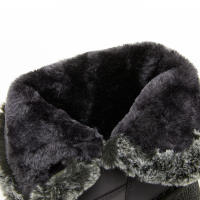 Botas De Nieve Para Mujer 2024 Con Colar De Pelo De Zorro Impermeables Altas Antideslizantes Cuero Sintético Y Algodón Plataforma Botines De Invierno - details 7