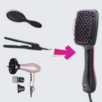 Peine Secador De Pelo Unipersonal Con Iones Negativos Rizador Y Planchado Para Uso Humedo Y Seco Cepillo De Aire Caliente - details 8