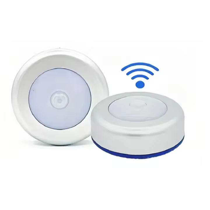 Luz Nocturna Sensor De Movimiento PIR 6LED Inducción Corporal Inalámbrica Detector Automático Encendido/Apagado Para Iluminación Doméstica Al Lado Del Cama - 1