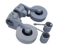 Ruedas para andador, par de dos unidades. Con freno por presión. Se adapta a varias medidas. Para tubo de 22 mm, 25 mm y 30 mm - details 2
