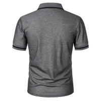 Camisa Polo Para Hombre De Manga Corta Color Sólido Casual Verano Transpirable Suelta Con Bolsillos Top Basic Splice Trendy - details 9