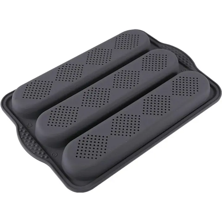 Bandeja para hornear baguette Molde para baguette Pan Francés Molde de silicona Pastel antiadherente Molde para hornear pan - 1