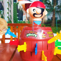 Juguete Interactivo De Fiesta Creativo Y Divertido Bucket Del Pirata Con Cuchillo De Madera Para Niños Aged 3-12 Juguetes Montessori - details 2