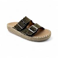Calzados soraia, Sandalias con Plataforma de Yute y Doble Hebilla, Chanclas con Plataforma de Esparto y Tiras Festoneadas, Calzado Casual con Plataforma de Yute y Diseño Cómodo Liso Bohemio - details 12