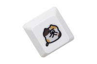 Keycap De Gato Calico Lindo Para Teclado Mecánico De Juego Con Estilo Meme Color Naranja Blanco Negro Subido Por Dye Compatible Con Stems MX - details 8