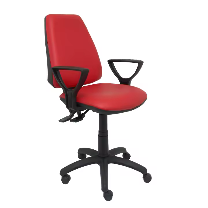Piqueras Y Crespo Silla de Oficina Ergonómica Elche S Similpiel Rojo con Brazos Fijos - 1