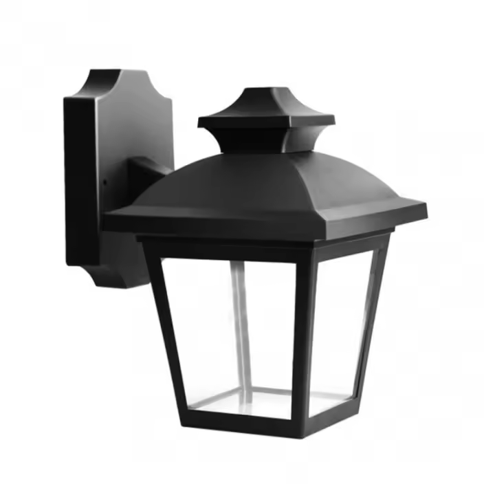 Aplique Exterior Maca Negro Policarbonato 24,5x17x22,3 Cm - FABRILAMP - 1