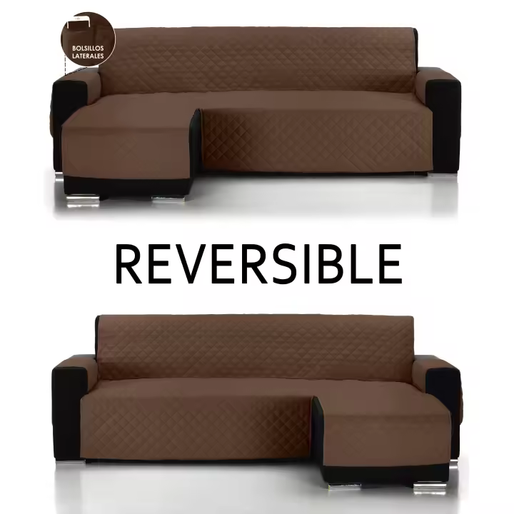 Nuevo&ALMERITEX 2000 Cubre Sofa Chaise Longue Reversible - Protector Sofá-Acolchado Sofá-fácil de Limpiar - 1