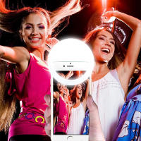 Lente De Teléfono LED Con Luz Ajustable Para Auto-Selfie Luz De Rostro Para Videos De TikTok Y Streaming De Vivo Para Mujeres Luz De Maquillaje - details 2