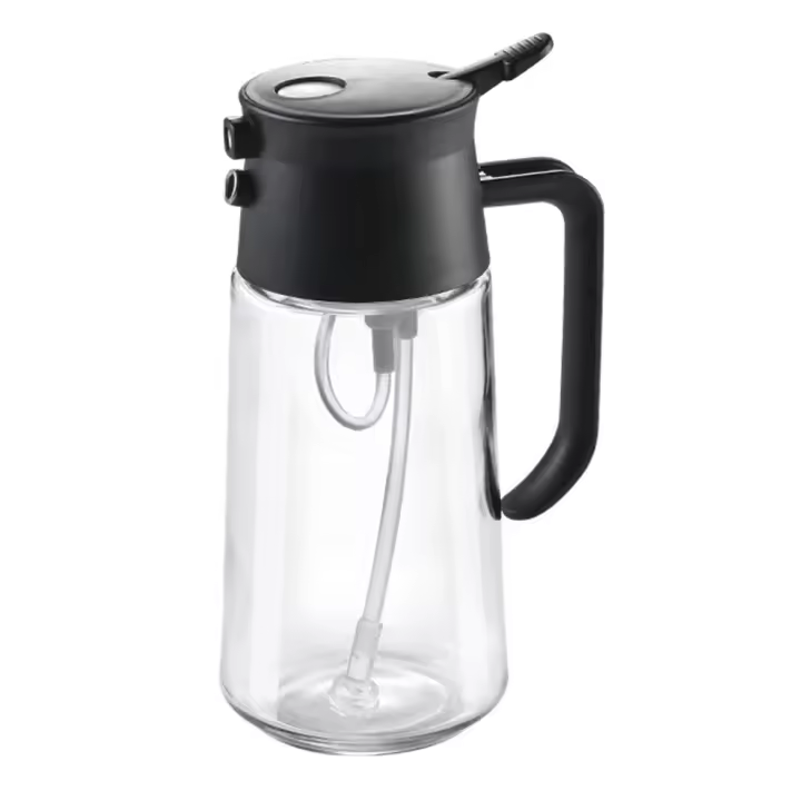 Pulverizador y dispensador de Aceite de Oliva 2 en 1 Botella de spray de Aceite de Cocina 500ml con vertedor - 1