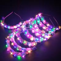 Diadema LED Para Niñas Brillo Cabeza Floral Coronación Neón Fiesta Regalo Boda Cumpleaños Luminoso Festival 10/20/30Pcs - details 6