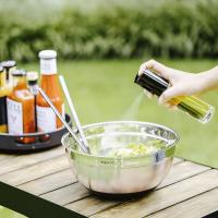 Aceitera y Vinagrera con Spray - Color Negro & Blanco  - Recipiente de Vidrio - Diseño Moderno - Capacidad 100ml - Kitchen&Go. - details 3