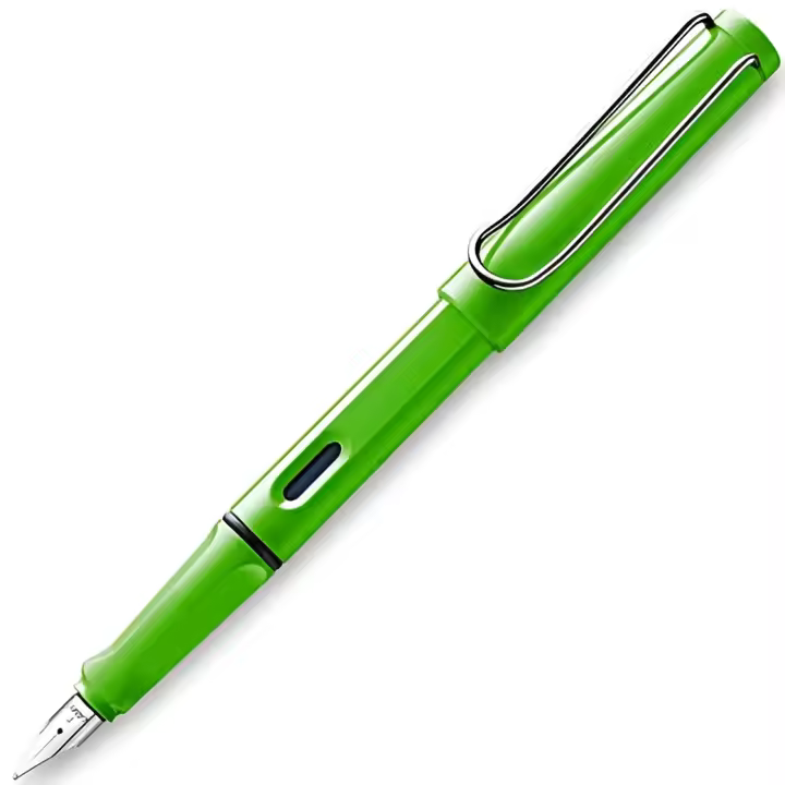 Lamy pluma estilográfica safari 013m punta media tinta azul color verde - 1
