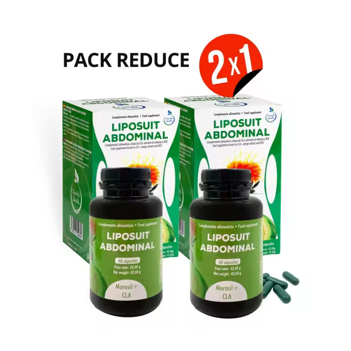 PACK REDUCE 2X1 / Nutrefit Health Liposuit Abdominal - Reductor de Grasa Abdominal y Optimizador del Metabolismo 100% Vegetal - 1