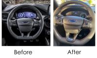 Accesorios De Interior Para Coche De Fibra De Carbono ABS Volante De Cambio De Marcha Y Pedal De Ford Focus Kuga Escape 2018 2020 Fiesta MK8 Bronco - details 8