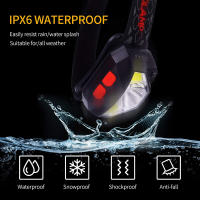 Linterna Frontal LED COB Con Sensor De Movimiento 8 Modos Recargable USB Impermeable Para Camping Caza Ciclismo Pesca - details 7