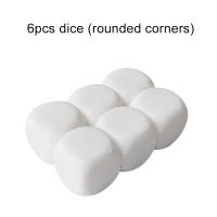 6/10pcs Dados Llenos De Acrílico De 16mm Superficies Llanas Escribibles Para Juegos De Mesa Interiores Propiedades De Juego Redondos Y Cuadrados Con Esquinas Redondeadas TMZ - details 4