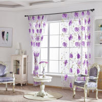 Cortinas De Tules Negras Con Florecimiento Para Decoración De Sala De Estar Y Dormitorio Translúcidas De Chiffon Voile Para Ventanas De Cocina - details 23