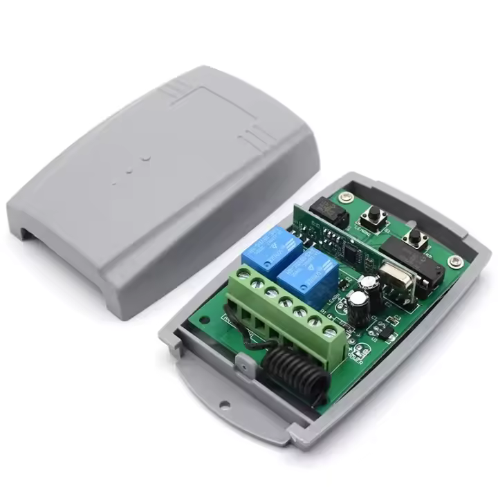 Receptor De Control Remoto Para Puerta De Garage Universal 2CH Compatible Con ERREKA ACM CAME DEA DOORHAN AT-4 MOTORLINE DITEC 433mhz Código Rollo Fijo - 1