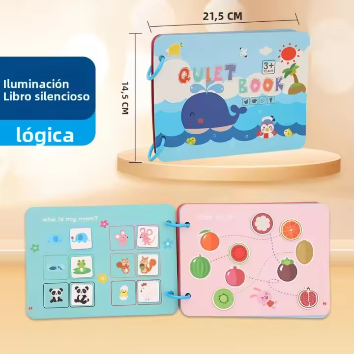 Libro De Actividades Para Niños Con Pegatinas Montessori Juguete Educativo Temprano Para Bebés Y Niños Pequeños Juego De Rompecabezas De Tablero De Aprendizaje - 1