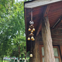 Campana De Metal Doble Colgante Para Decoración De Pared Hogar Patio Cuerda De Alambre De Acero Inoxidable Estilo Moderno Regalo Para Amigo - details 0