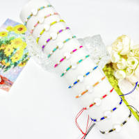 Pulsera Braided De 12 Piezas Moda Nueva Con Forma De Corazón Y Estrella Ajustable Multicolor Unisex Pulsera Simple De Concha - details 6