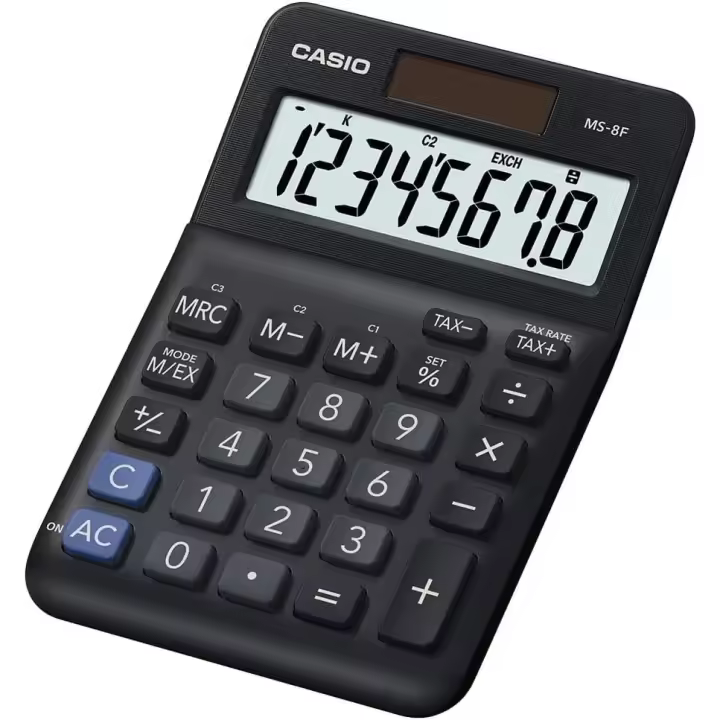 Casio Calculadora MS-8F, 8 Dígitos, Cálculo de Impuestos - 1