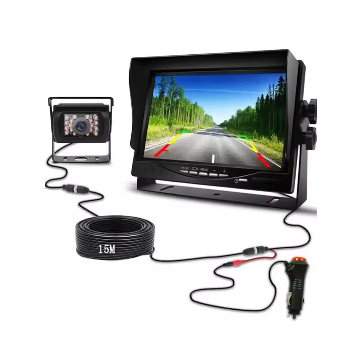 Cámara De Visión Trasera RV Con Monitor De Pantalla LCD De 7 Pulgadas Para Coche Bus Asistencia En Estacionamiento - 1