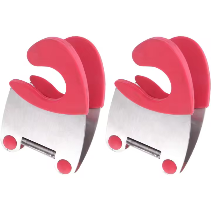 2 piezas de soporte para cuchara y pinza para olla, soporte para cuchara y pinza para olla, soporte para olla, soporte para cuchara y pinza para olla, color rojo - 1