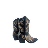 MODELISA Bota Cowboy Campera Con Tacón Ancho Estampado Animal Print Estilo Casual Para Mujer - details 3