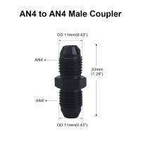 Unión De Aluminio AN4 AN6 AN8 AN10 Adaptador De Fin De Tubo De Combustible Para Motocicleta Y Automóvil Conector Recto De Hombre a Hombre - details 0