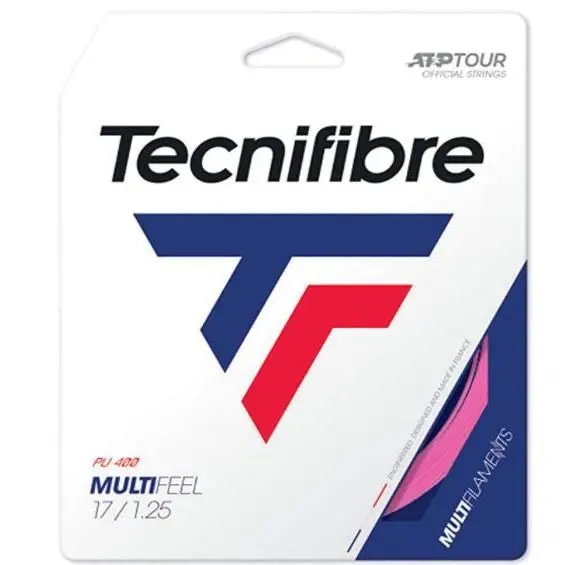 Cordaje Tenis Tecnifibre MULTIFEEL Set 12 m Rosa - Elegir Diámetro - 1
