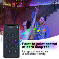 Luces De Hada LED RGB IC Con Control Remoto Y APP Inteligente IP65 Impermeables 5/10/20M Para Decoración Navideña Y Interior Exterior - details 1