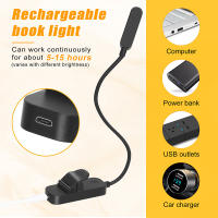 Lámpara De Lectura Amber Mini LED Recargable Con Clip Flexible Luz Nocturna Para Viaje Y Dormitorio Fuente De Alimentación USB - details 5