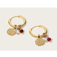 Pendientes Cristal Dorados Elegancia y Dulzura Acero Inoxidable - details 0