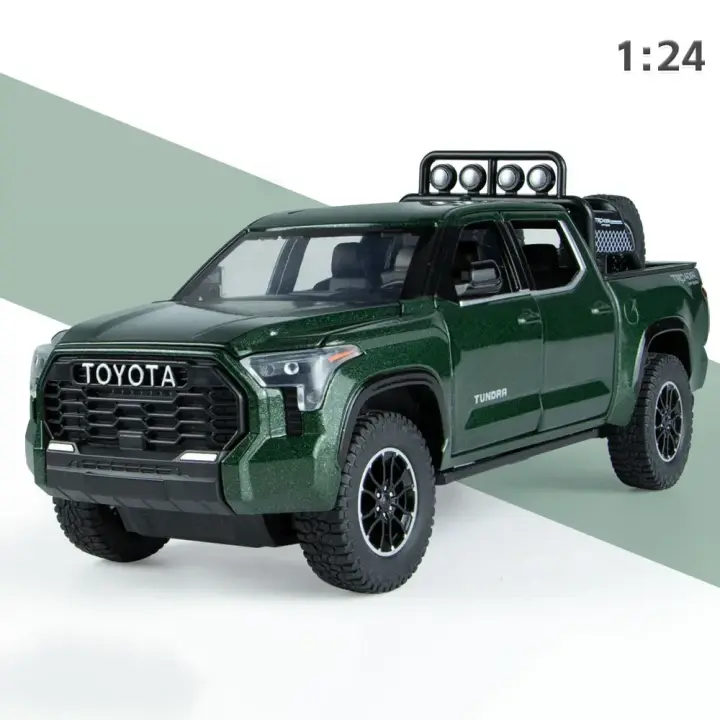Modelo De Coche De Aleación Toyota Tundra 1:24 Con Sonido Y Luz Simulación Vehículo De Metal Para Niños Juguetes De Coche Regalo Para Niños Hombres - 1